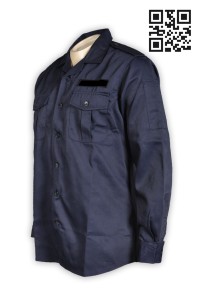 D171公營機構 行業 公職人員制服  雙胸袋 肩帶 政府執法機關制服 工業制服製造商
